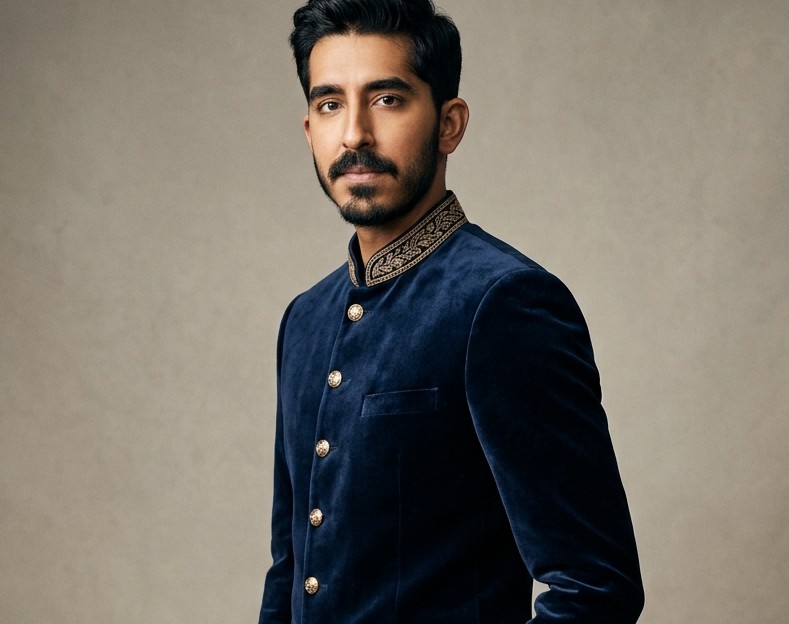 Royal Navy Blue Bandhgala Evening Tuxedo Coat