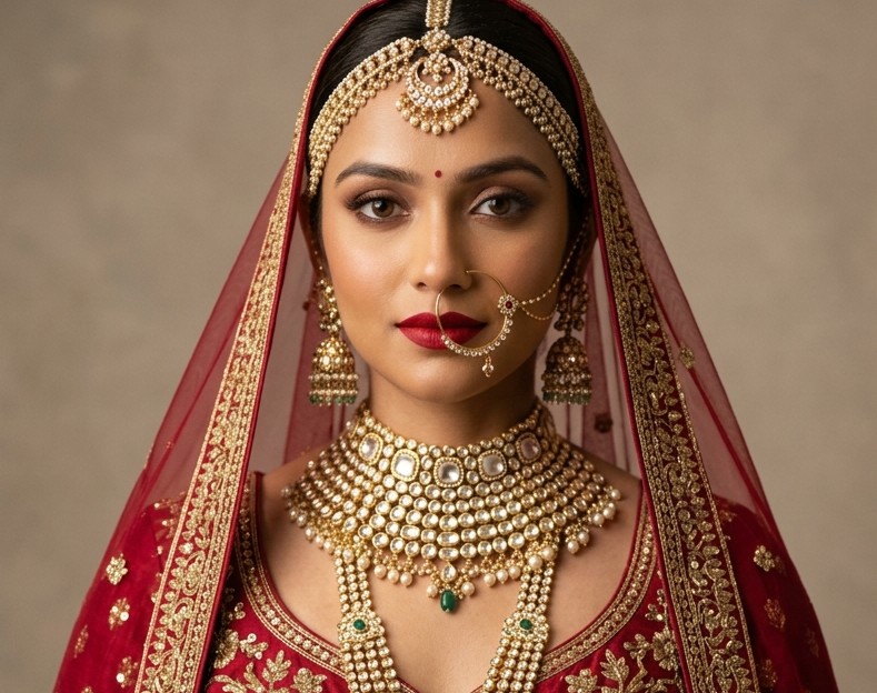 Heritage Ruby Peacock Zardozi Bridal Choli